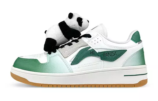 Обувь для скейтбординга Мужская низкая белая/зеленая Lining