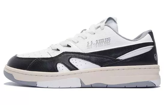 Обувь для скейтбординга Мужская низкая черная/белая Lining