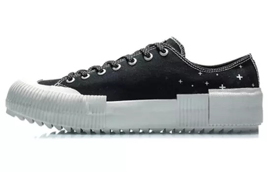 Обувь для скейтбординга Мужская низкая черная Lining