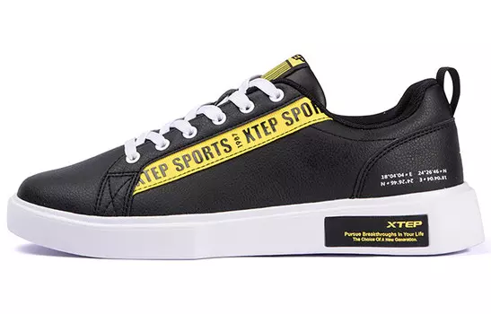 Обувь для скейтбординга Мужская низкая черная/желтая Xtep