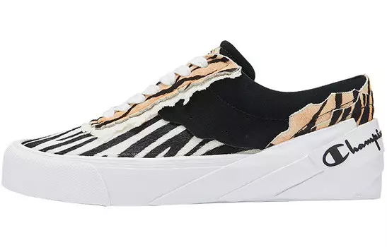 Обувь для скейтбординга Мужская низкая черная/желтая Champion