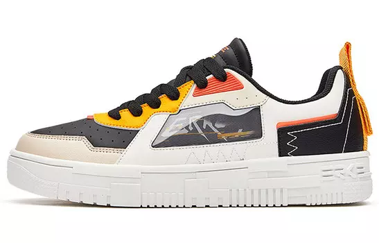 Обувь для скейтбординга Мужская низкая черная/желтая Erke