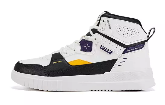 Обувь для скейтбординга Мужская с высоким верхом Белый/Черный/Фиолетовый Xtep