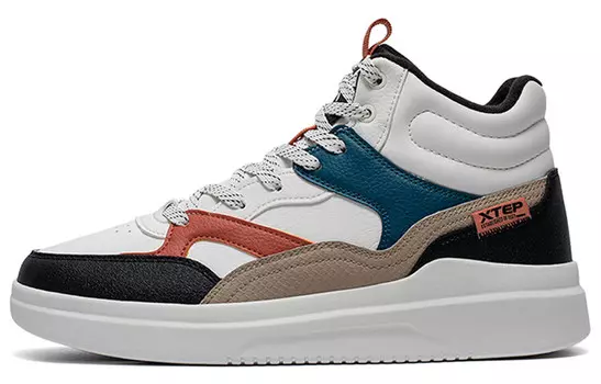 Обувь для скейтбординга Мужская с высоким верхом, белая/синяя Xtep