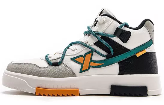 Обувь для скейтбординга Мужская с высоким верхом Белый/серый/черный Xtep