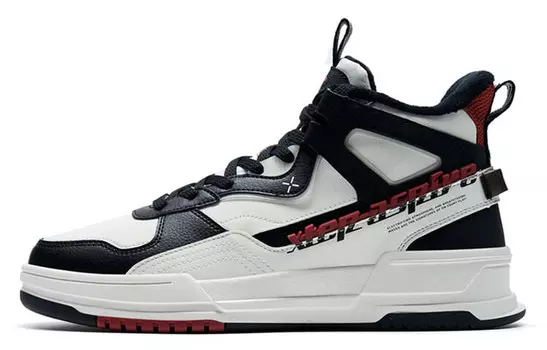 Обувь для скейтбординга Мужская с высоким верхом, белая/черная Xtep