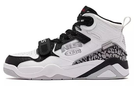 Обувь для скейтбординга Мужская с высоким верхом, белая/черная Qiaodan