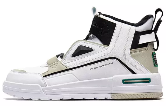 Обувь для скейтбординга Мужская с высоким верхом, белая/черная Xtep