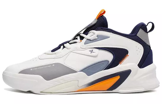 Обувь для скейтбординга Мужская с высоким верхом, белая/синяя Xtep