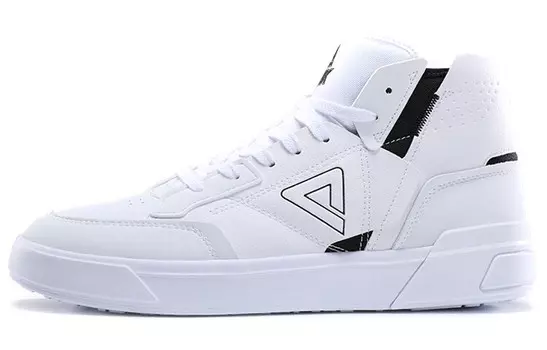 Обувь для скейтбординга Мужская с высоким верхом Белого цвета Peak