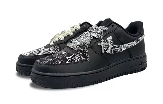 Обувь для скейтбординга Nike Air Force 1 унисекс, Black left