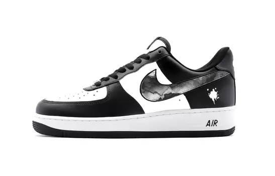 Кастомизированные кроссовки Nike Air Force 1 Skateboarding Shoes Unisex, черный/белый