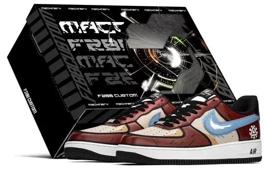 Обувь для скейтбординга Nike Air Force 1 унисекс, Red, blue-brown