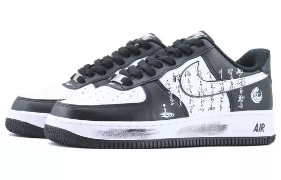 Кастомизированные кроссовки Nike Air Force 1 Skateboarding Shoes Unisex, черный/белый