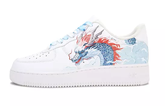 Обувь для скейтбординга Nike Air Force 1 унисекс, White/Blue