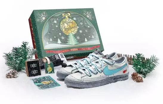 Кроссовки Nike Blazer Skateboard Shoes Unisex Low-Top Gray Blue