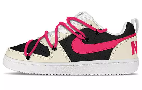 Обувь для скейтбординга Nike Court Borough GS, Pink Blast/Gridiron/Volt