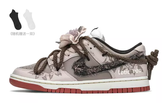 Кроссовки Nike Dunk Skateboard Shoes Unisex Low-Top Purple/Pink