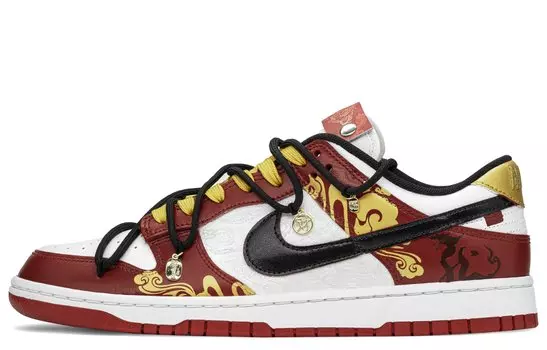 Обувь для скейтбординга Nike Dunk Low унисекс, Red/Black