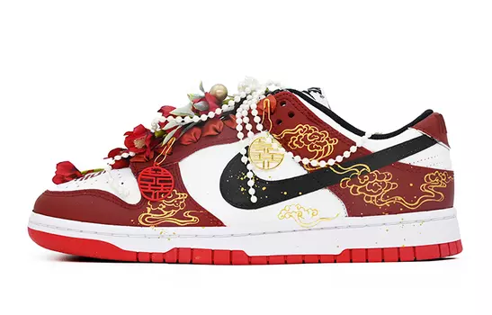 Обувь для скейтбординга Nike Dunk Low унисекс, красный