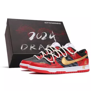 Обувь для скейтбординга Nike Dunk унисекс, Black/White/Red