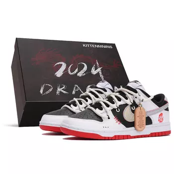 Обувь для скейтбординга Nike Dunk унисекс, Black/White/Red