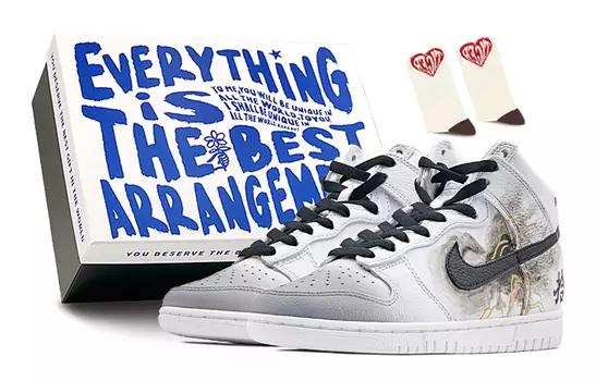 Обувь для скейтбординга Nike Dunk унисекс, Black/White/Gray