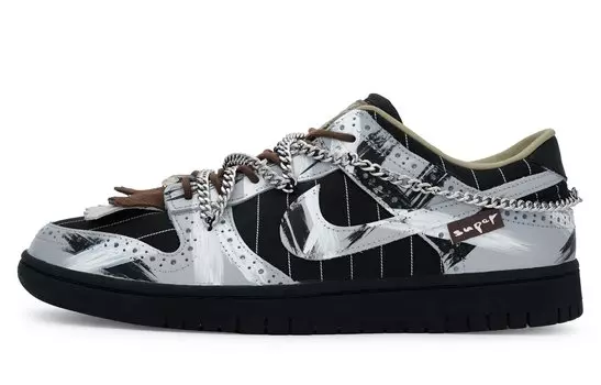 Обувь для скейтбординга Nike Dunk унисекс, Core Black/Solid Gray/Flash Red