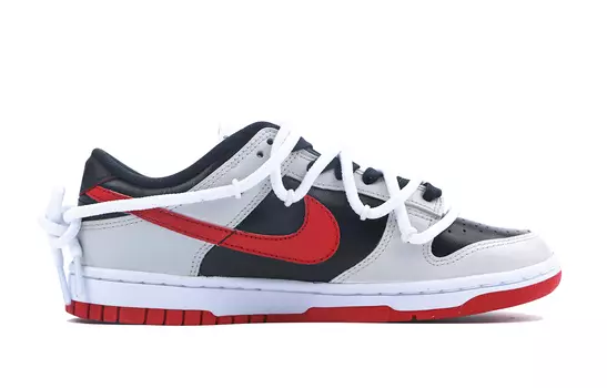 Обувь для скейтбординга Nike Dunk унисекс, Light Smoke Gray/Dark Obsidian/White/Bright Crimson