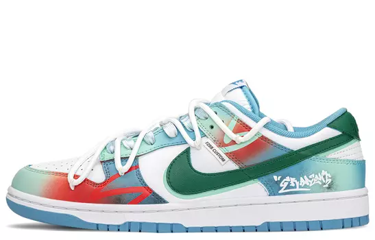Обувь для скейтбординга Nike Dunk унисекс, Supplier Colour/Halo Blue/Cream White