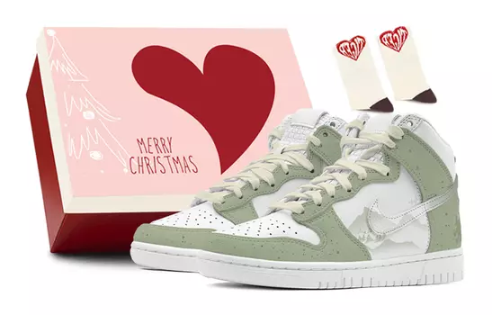 Обувь для скейтбординга Nike Dunk унисекс, White/Green