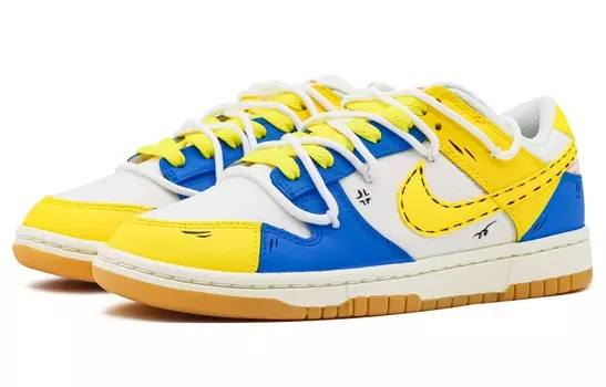 Обувь для скейтбординга Nike Dunk унисекс, Yellow, blue and white