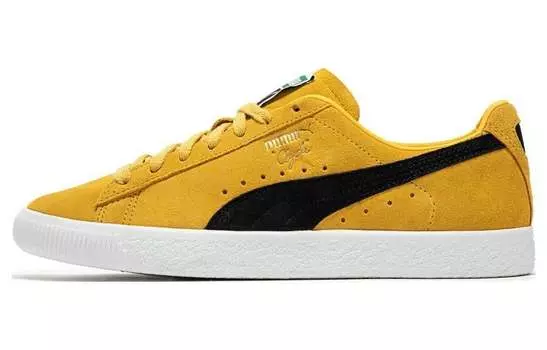 Обувь для скейтбординга Puma Clyde OG унисекс, White/Varsity Maize