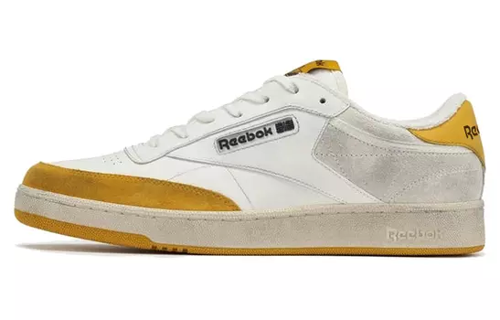 Обувь для скейтбординга Reebok Club C унисекс, White/Yellow