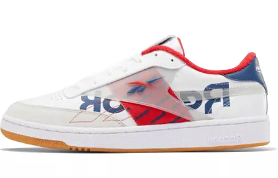 Кроссовки Reebok Club C 85 Lightweight Cozy Low Top Casual Skate Shoes White Red Blue