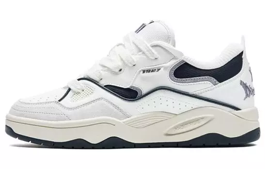 Обувь для скейтбординга Reverse Skateboarding Shoes Men Low-top White/Grey/Black Xtep