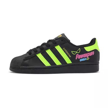 Обувь для скейтбординга Superstar J для детей, начальная школа Adidas Originals, черный/зеленый