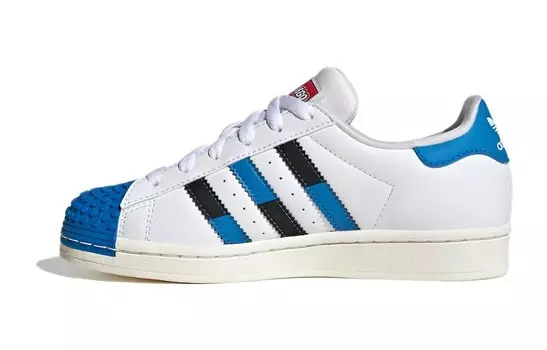 Обувь для скейтбординга Superstar Kids для начальной школы Adidas Originals, черный/белый/синий