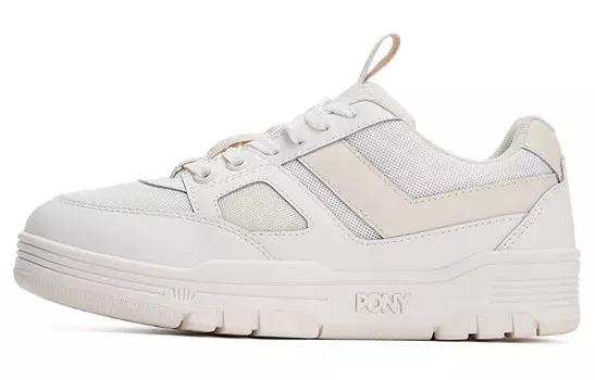 Обувь для скейтбординга унисекс с низким верхом белого цвета Pony