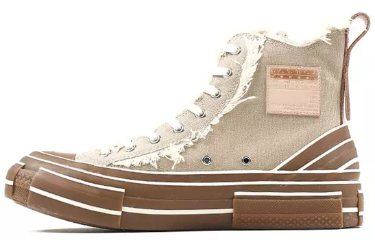 Обувь для скейтбординга унисекс с высоким берцем цвета хаки Xvessel