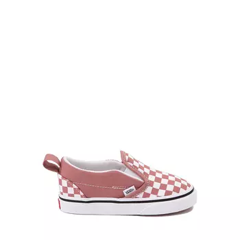 Обувь для скейтбординга Vans Slip-On Checkerboard — для малышей, цвет Withered Rose