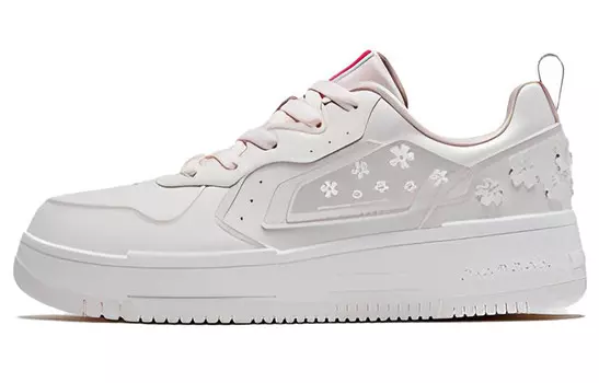 Обувь для скейтбординга World Of Flowers And Flowers, женская, низкая, розовая/белая Qiaodan