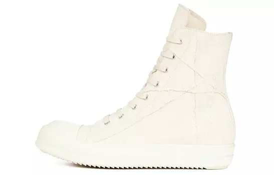 Обувь для скейтбординга женская с высоким верхом белая Rick Owens Drkshdw