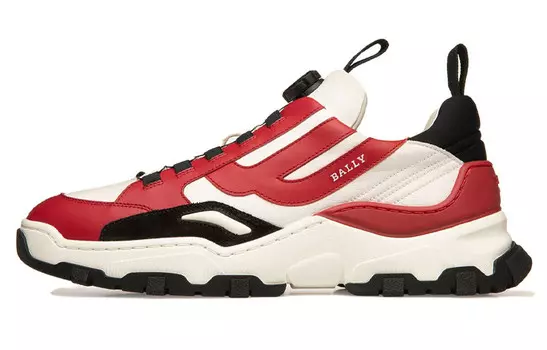 Обувь для жизни Мужская низкая белая/красная Bally