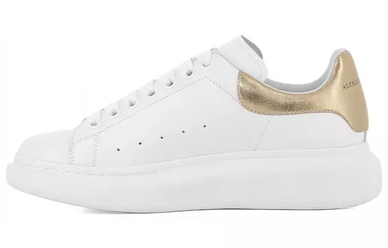 Обувь для жизни Мужская низкая белая/золотая Alexander Mcqueen