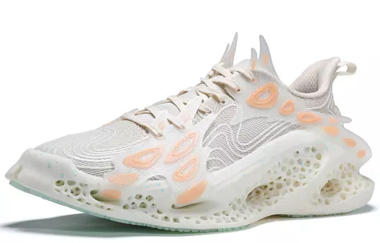 Обувь для жизни Мужская низкая, кремово-белая/оранжевая Peak