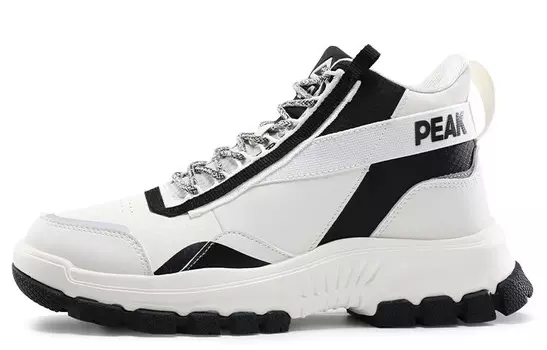 Обувь для жизни женская с высоким берцем из парусины белого цвета Peak