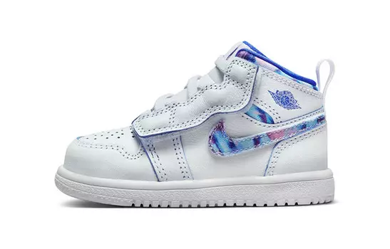 Кроссовки Air Jordan 1 Mid SE White Blue TD