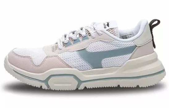 Обувь Mark Lifestyle женские низкие белые/розовые/зеленые Lining