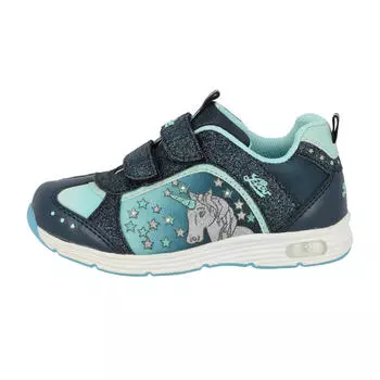 Обувь на липучке синяя обувь для отдыха для девочек Unicorn V Blinky LICO, синий